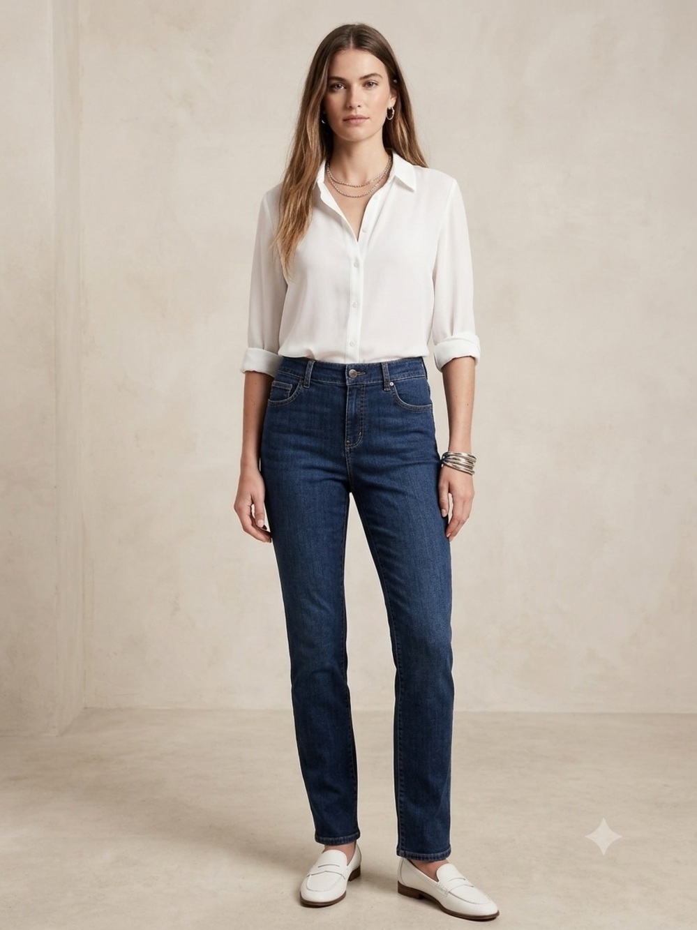 LRL Lauren Ralph Lauren Dark Wash High Rise Straight Leg Jeans Womens 10 32W 30L